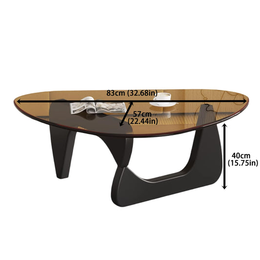 Modern Abstract Glass Coffee Table for Living Room