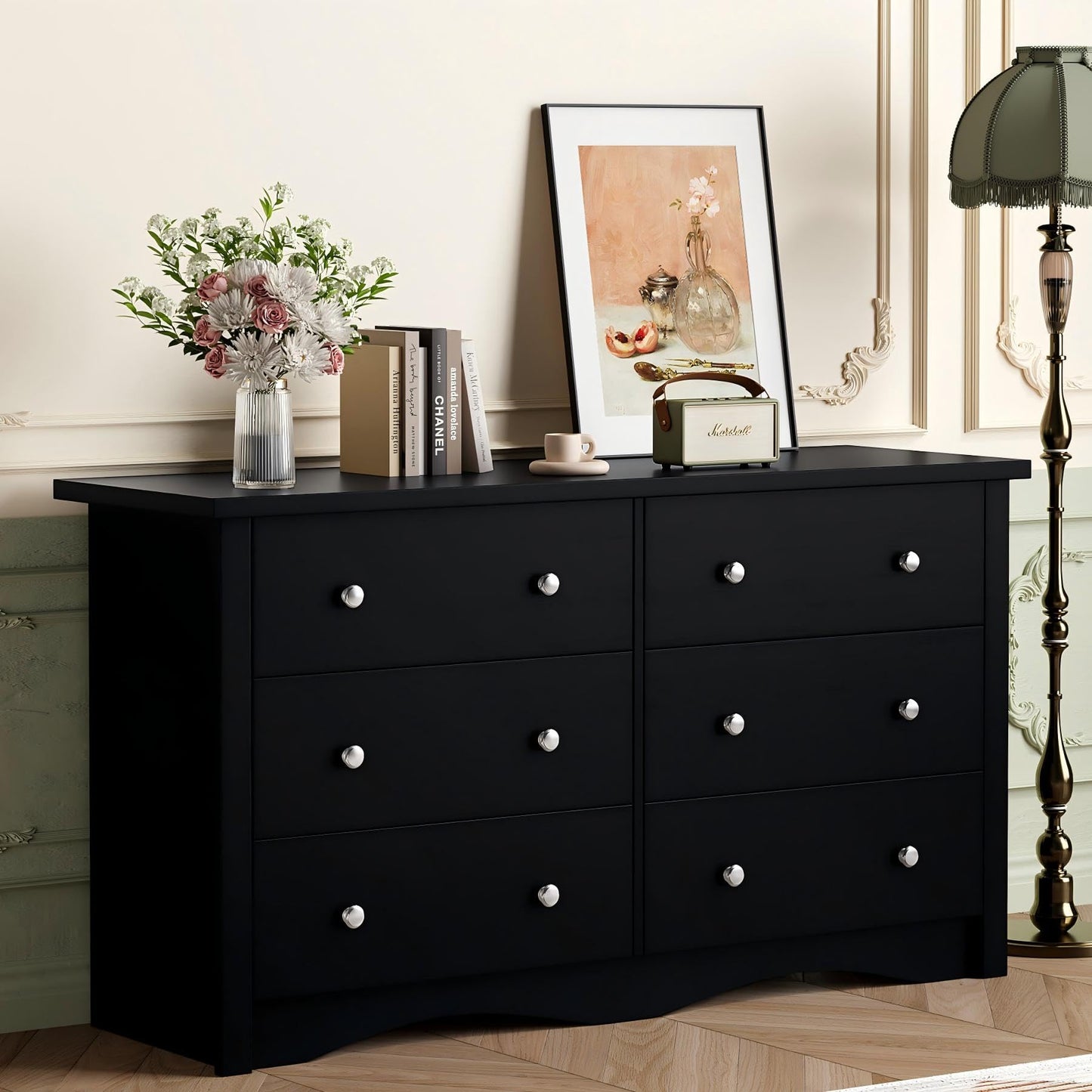 47.2" 6-Drawer Storage Dresser TV Stand