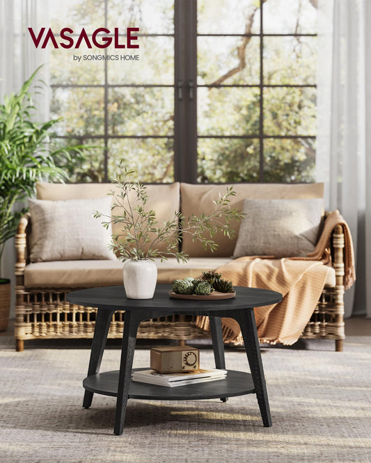 VASAGLE Round Coffee Table, for Living Room