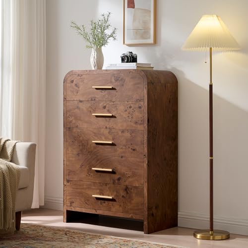 Modern Curved Drawer Dresser TV Stand