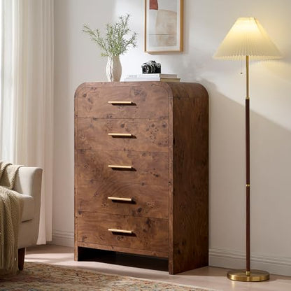 Modern Curved Drawer Dresser TV Stand