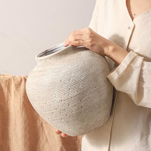 Rustic Farmhouse Ceramic Flower Vase Decor