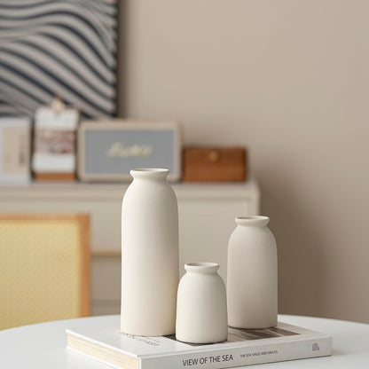 Set of 3 Modern Boho Ceramic Decorative Vases