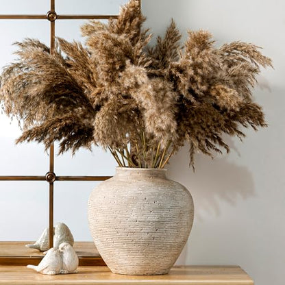 Rustic Farmhouse Ceramic Flower Vase Decor
