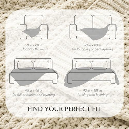 EVERGRACEHOME Chunky Chenille Throw Blankets
