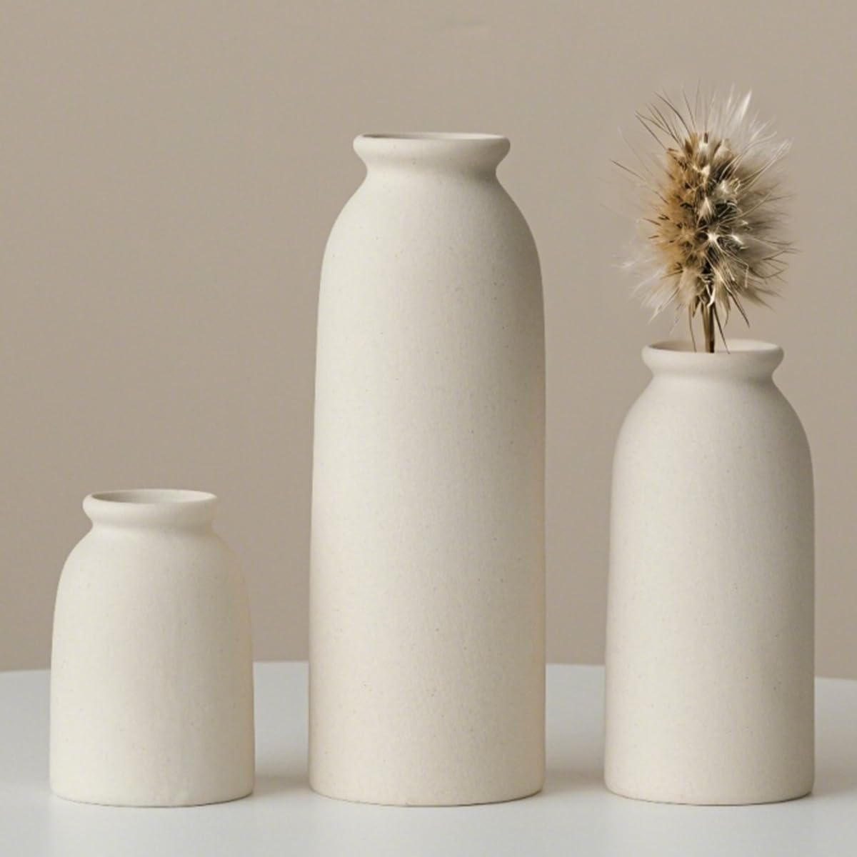 Set of 3 Modern Boho Ceramic Decorative Vases