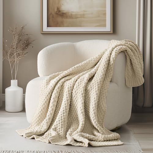 EVERGRACEHOME Chunky Chenille Throw Blankets