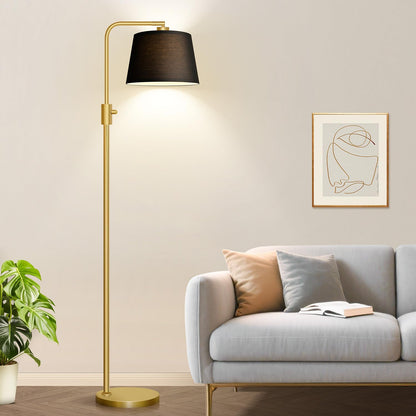 Modern Arc Floor Lamp with Linen Shade