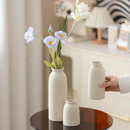 Set of 3 Modern Boho Ceramic Decorative Vases