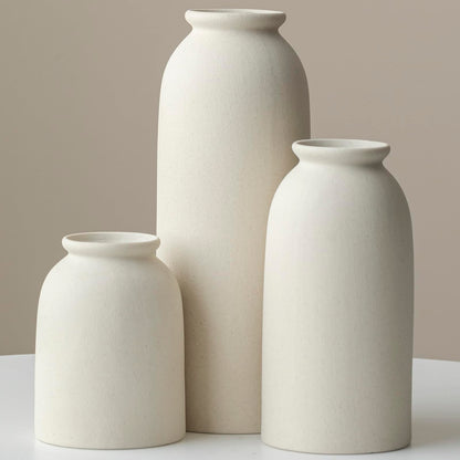 Set of 3 Modern Boho Ceramic Decorative Vases