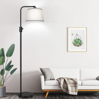 Modern Arc Floor Lamp with Linen Shade