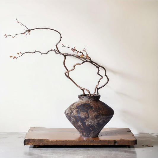 Wabi Sabi Rustic Textured Pottery Decorative Vase