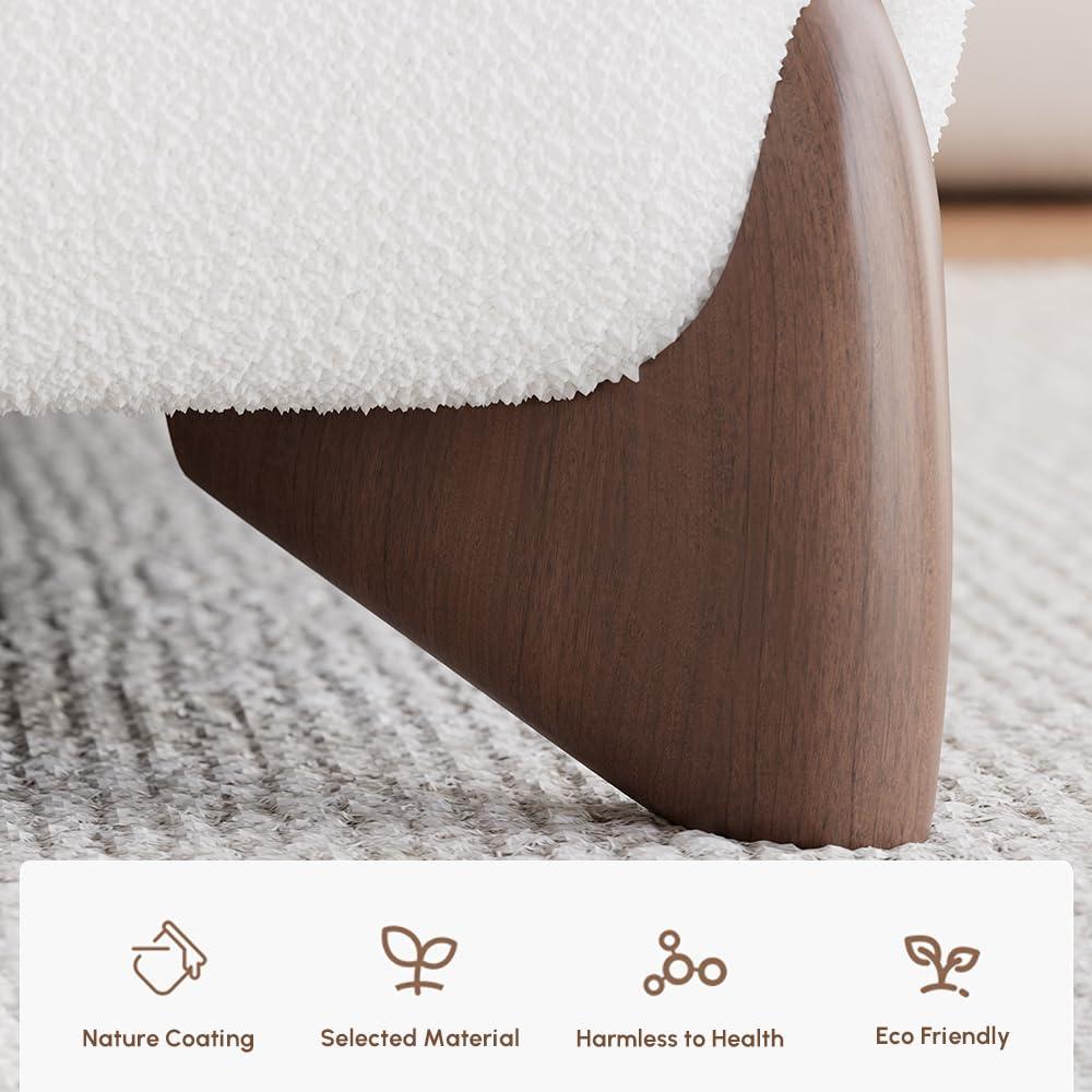 Modern Curved Upholstered Platform Bed Frame