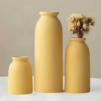 Set of 3 Modern Boho Ceramic Decorative Vases