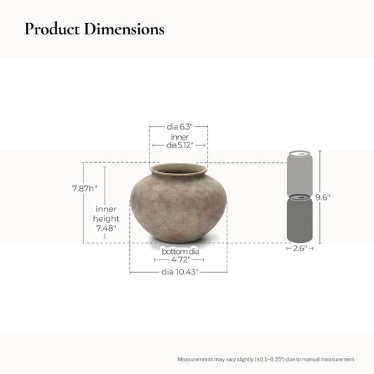 Rustic Ceramic Terracotta Vase with Earthy Finish