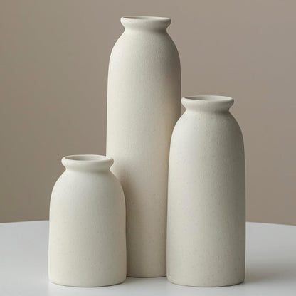 Set of 3 Modern Boho Ceramic Decorative Vases