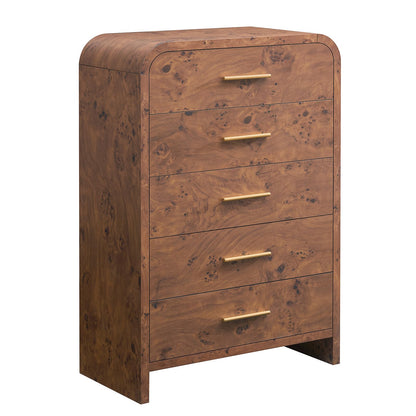 Modern Curved Drawer Dresser TV Stand