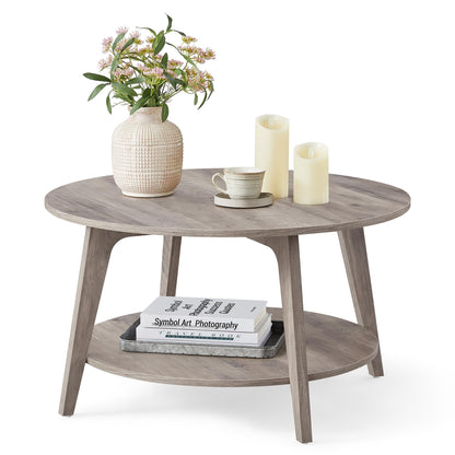 VASAGLE Round Coffee Table, for Living Room