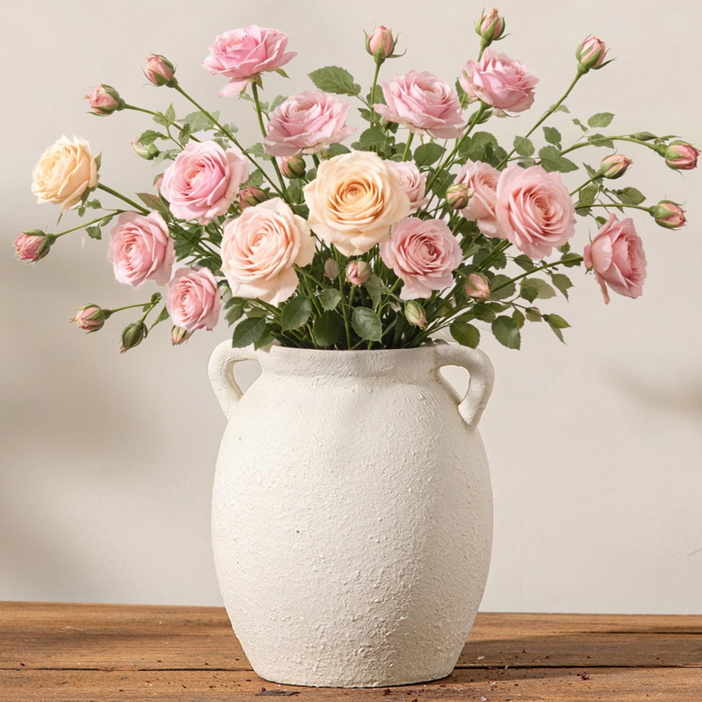 Large Rustic Ceramic Farmhouse Flower Vase