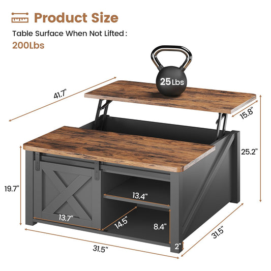 SEDETA Lift Top Coffee Table