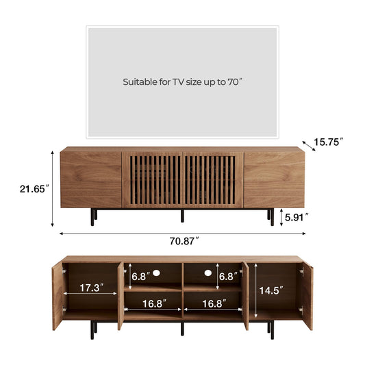 Mid-Century Coffee Table & TV Stand Set