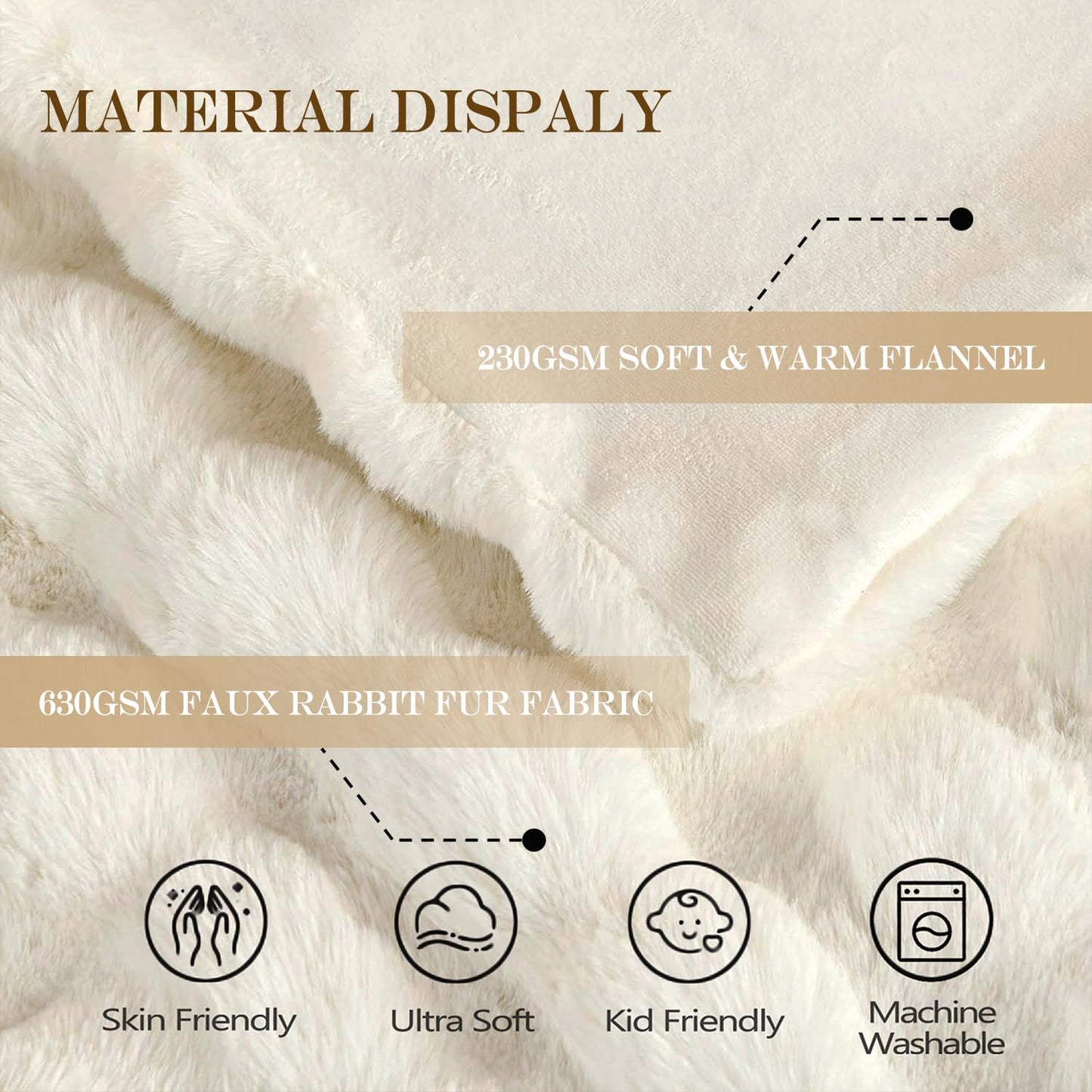 Luxury Faux Fur Bubble Throw Blanket