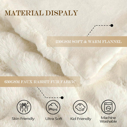 Luxury Faux Fur Bubble Throw Blanket