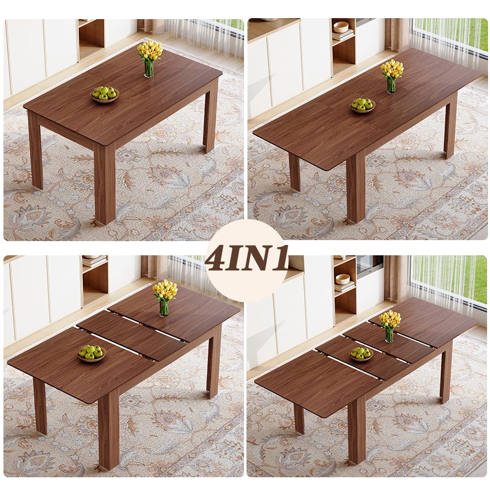 Large Walnut Dining Table Set for 6-10 People