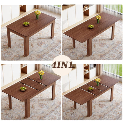 Large Walnut Dining Table Set for 6-10 People