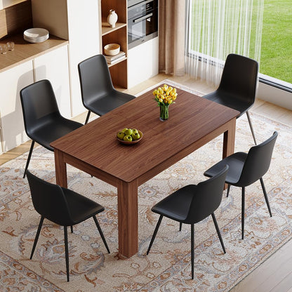 Large Walnut Dining Table Set for 6-10 People
