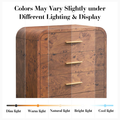 Modern Curved Drawer Dresser TV Stand