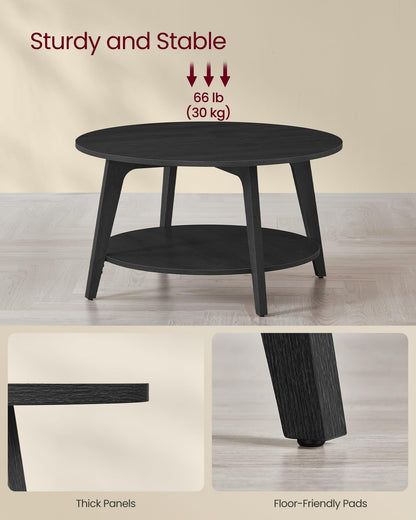 VASAGLE Round Coffee Table, for Living Room