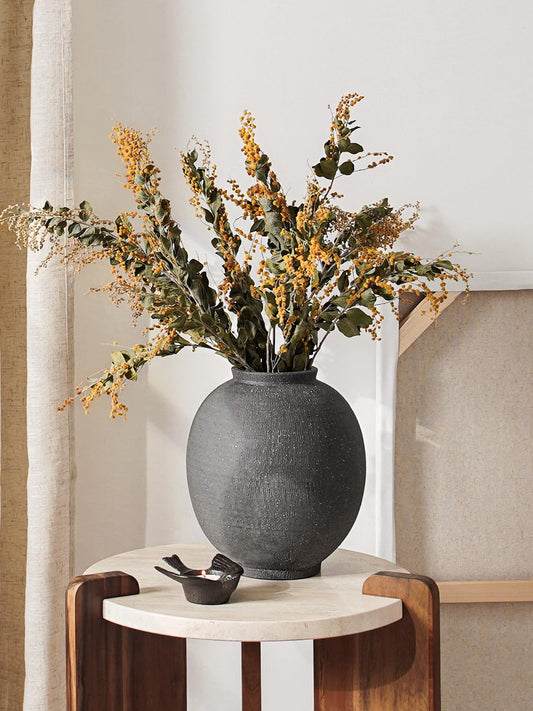 Large Rustic White Ceramic Decorative Vase