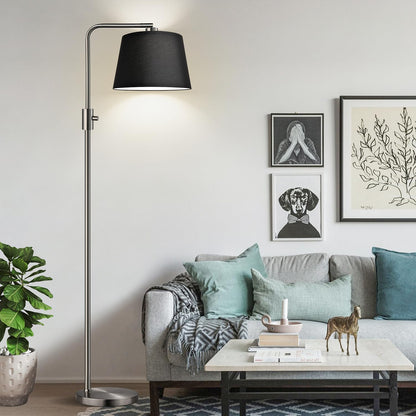 Modern Arc Floor Lamp with Linen Shade