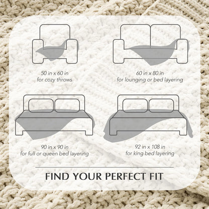 EVERGRACEHOME Chunky Chenille Throw Blankets