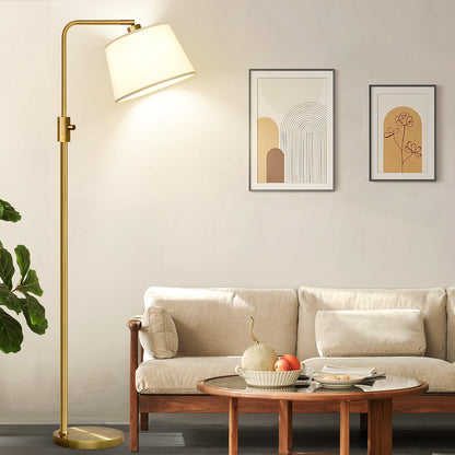 Modern Arc Floor Lamp with Linen Shade