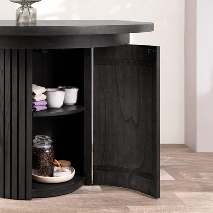 Solid Wood Extendable Round Dining Table Set