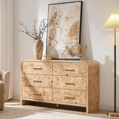 Modern Curved Drawer Dresser TV Stand