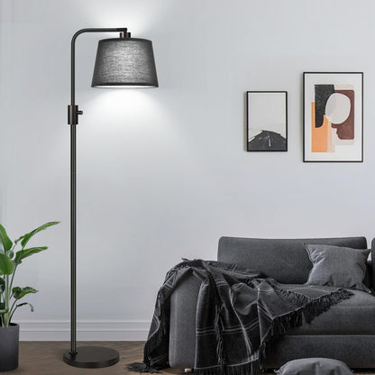 Modern Arc Floor Lamp with Linen Shade