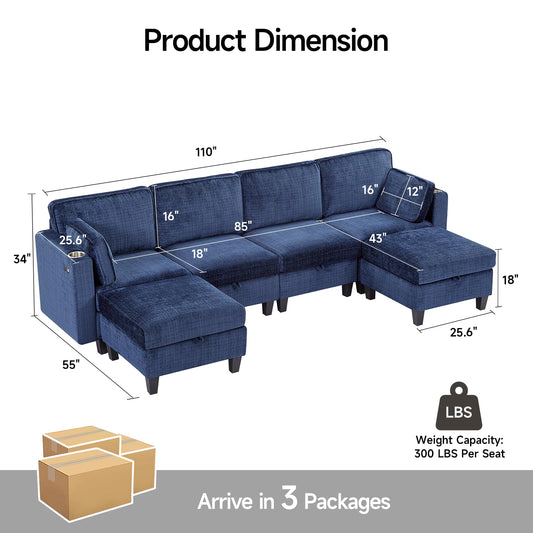 ONBRILL 1 Modern Entertainment Center TV Stand