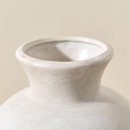 7.2" Rustic Terracotta Decorative Ceramic Vase