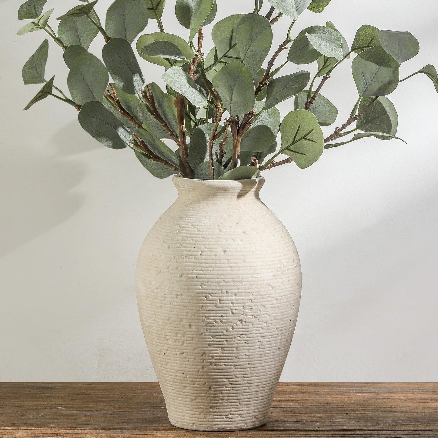 Rustic Farmhouse Ceramic Flower Vase Decor