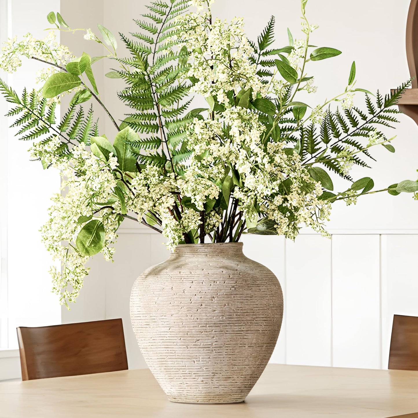 Rustic Farmhouse Ceramic Flower Vase Decor