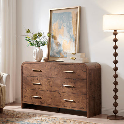 Modern Curved Drawer Dresser TV Stand