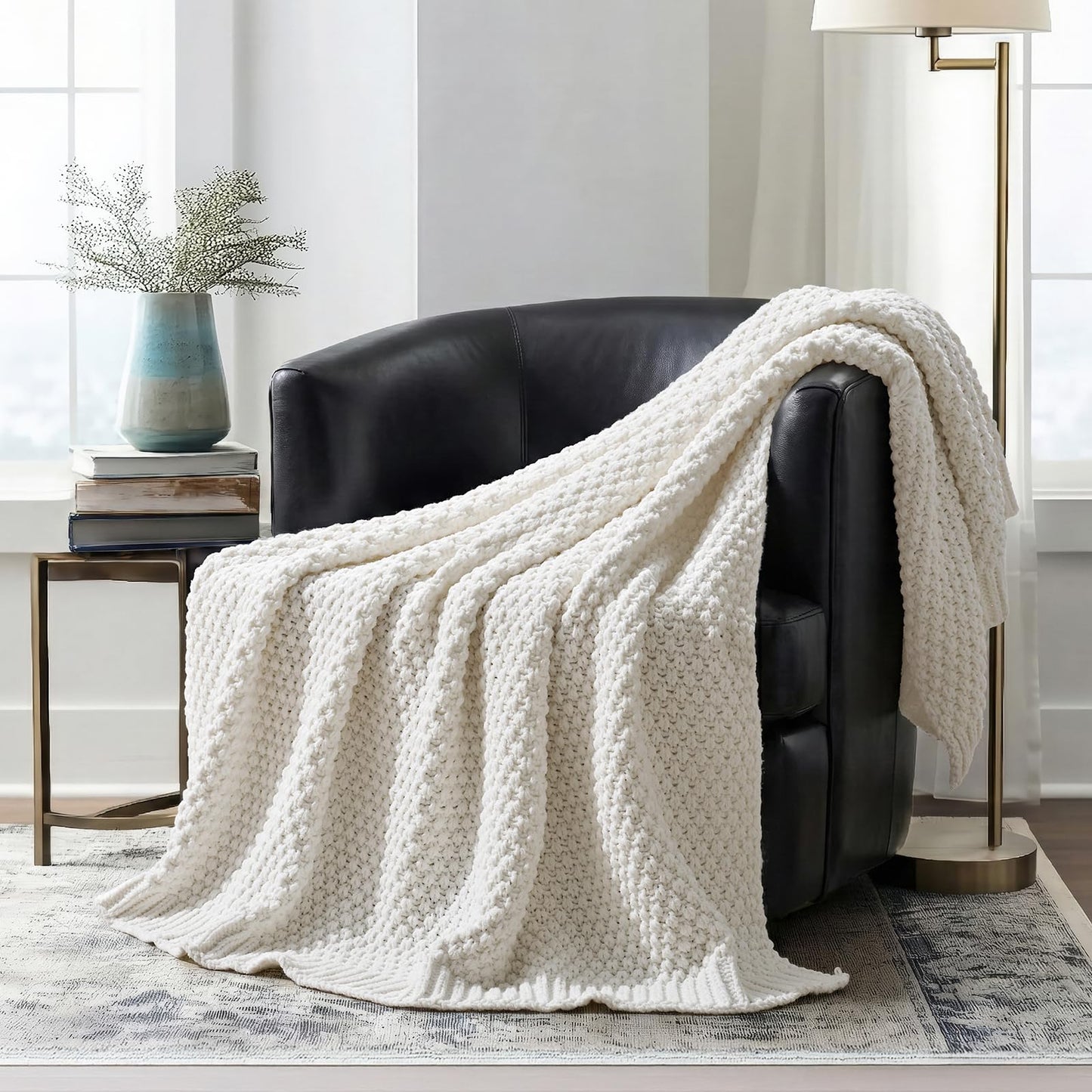 EVERGRACEHOME Chunky Chenille Throw Blankets