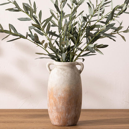 Large Rustic Ceramic Farmhouse Flower Vase