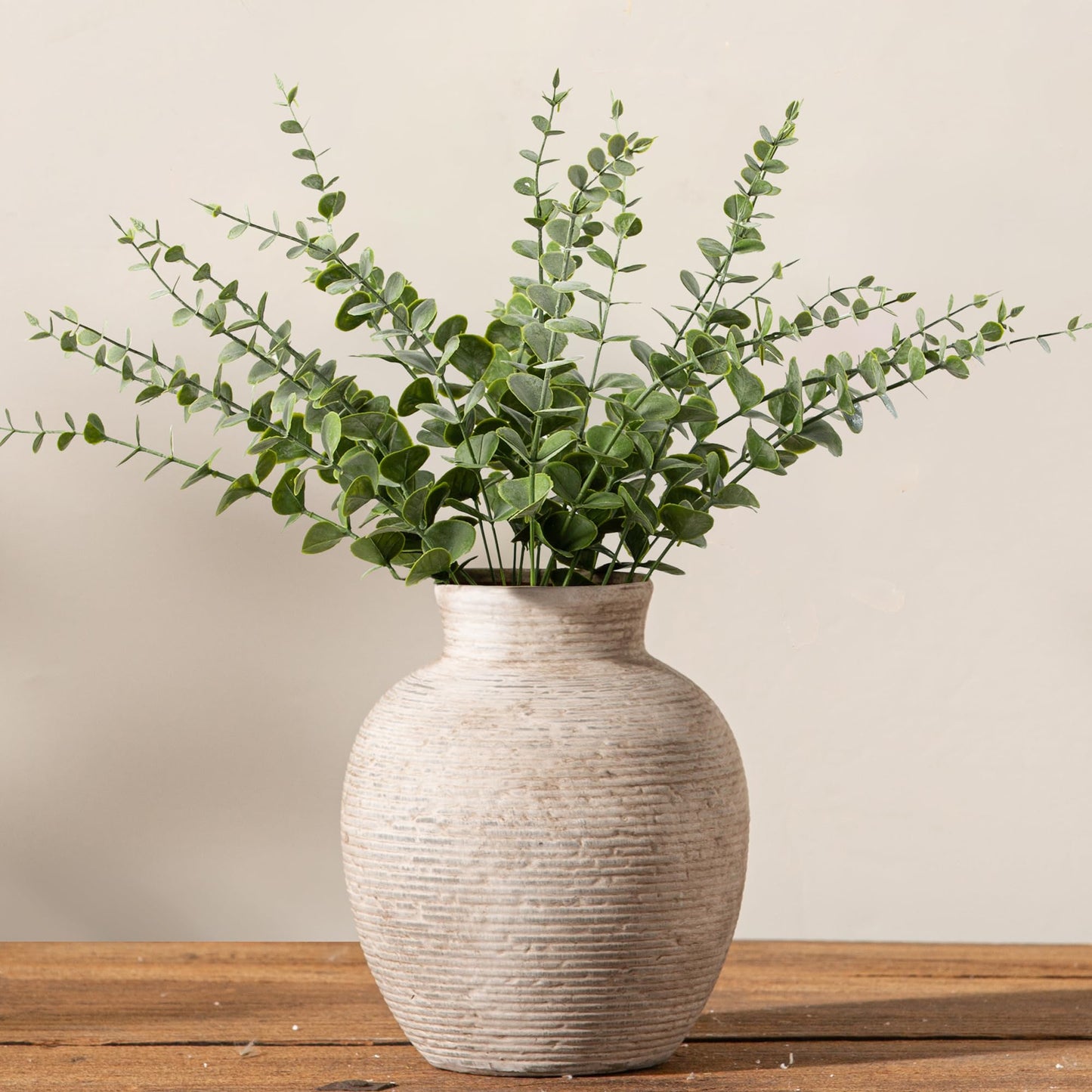 Rustic Farmhouse Ceramic Flower Vase Decor