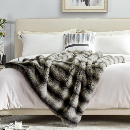 Luxury Double-Sided Faux Fur Throw Blanket