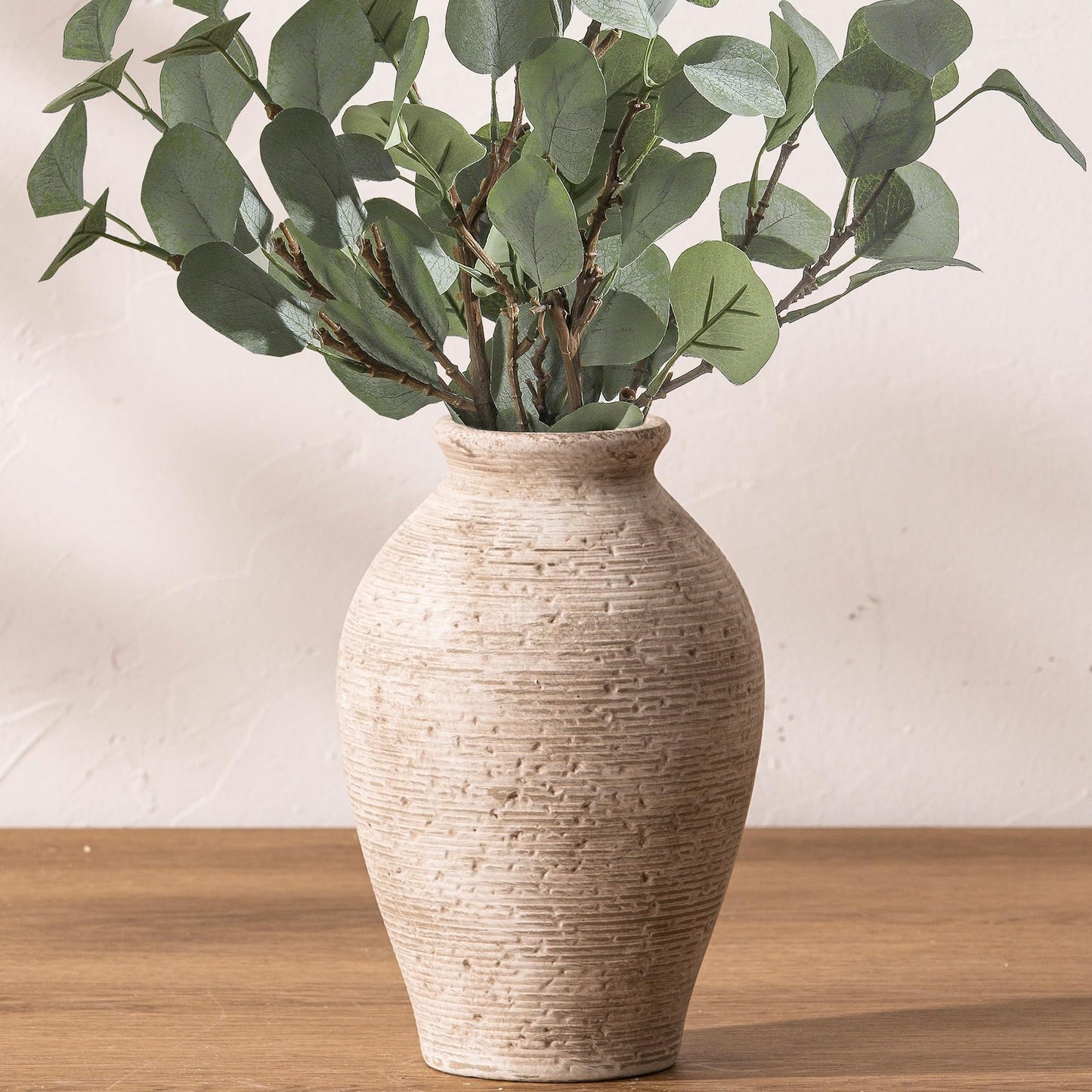 Rustic Farmhouse Ceramic Flower Vase Decor