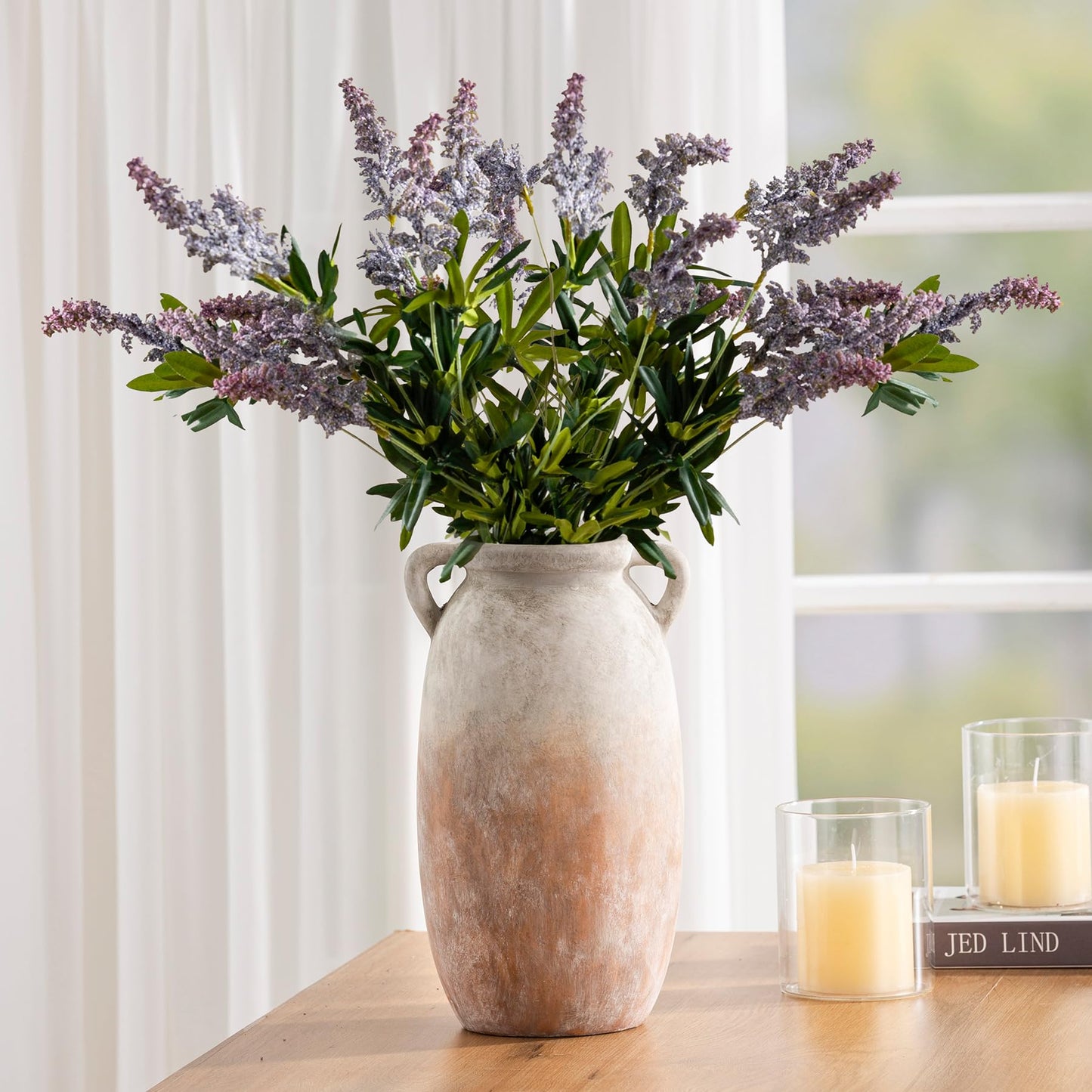 Large Rustic Ceramic Farmhouse Flower Vase